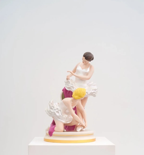 Jeff Koons, Seated Ballerina. Available at Guy Hepner, New York.