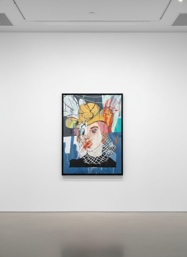 Terry Urban, Portrait with Mixed Media. Available at Guy Hepner, New York.