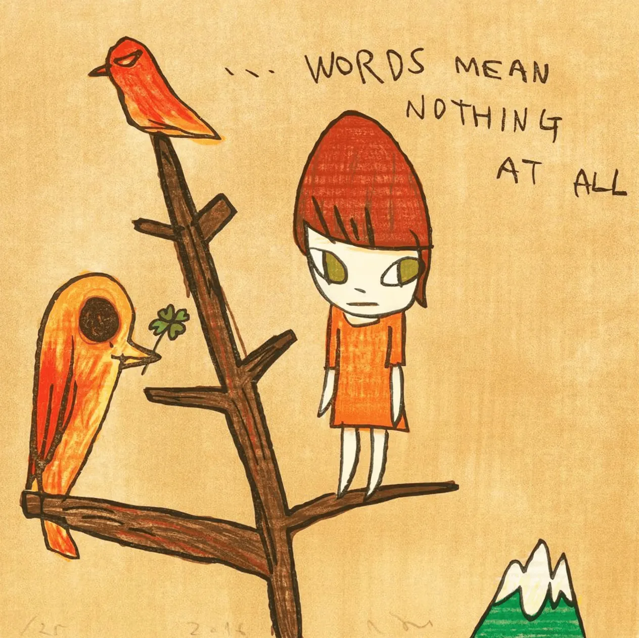 Words Mean Nothing At All — Yoshitomo Nara, 2016