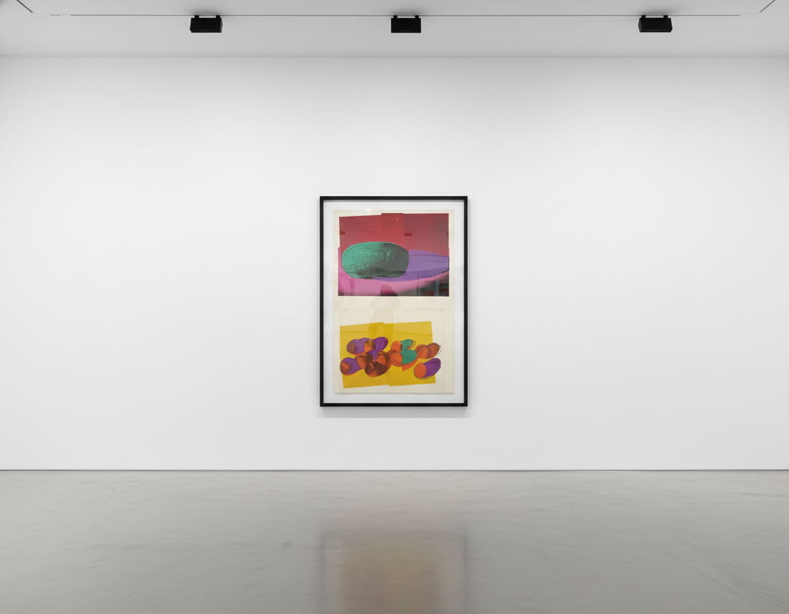Cantaloupes I F.S. II 201 , Watermelon F.S. II 199 , Apples F.S. II 200 , Peaches F.S. II 202 , from Space Fruit : Still Lifes
