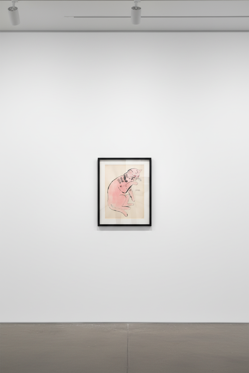Andy Warhol - Cat Named Sam (Pink), 1954, Offset lithograph