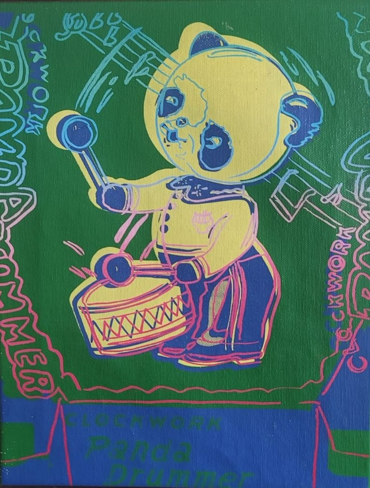 Clockwork Panda Drummer from Toy Paintings