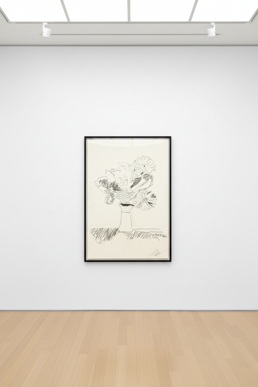 Andy Warhol - Flowers (Black and White) (FS II.103), 1974, Screen print on Arches paper and J. Green paper
Signed and numb...