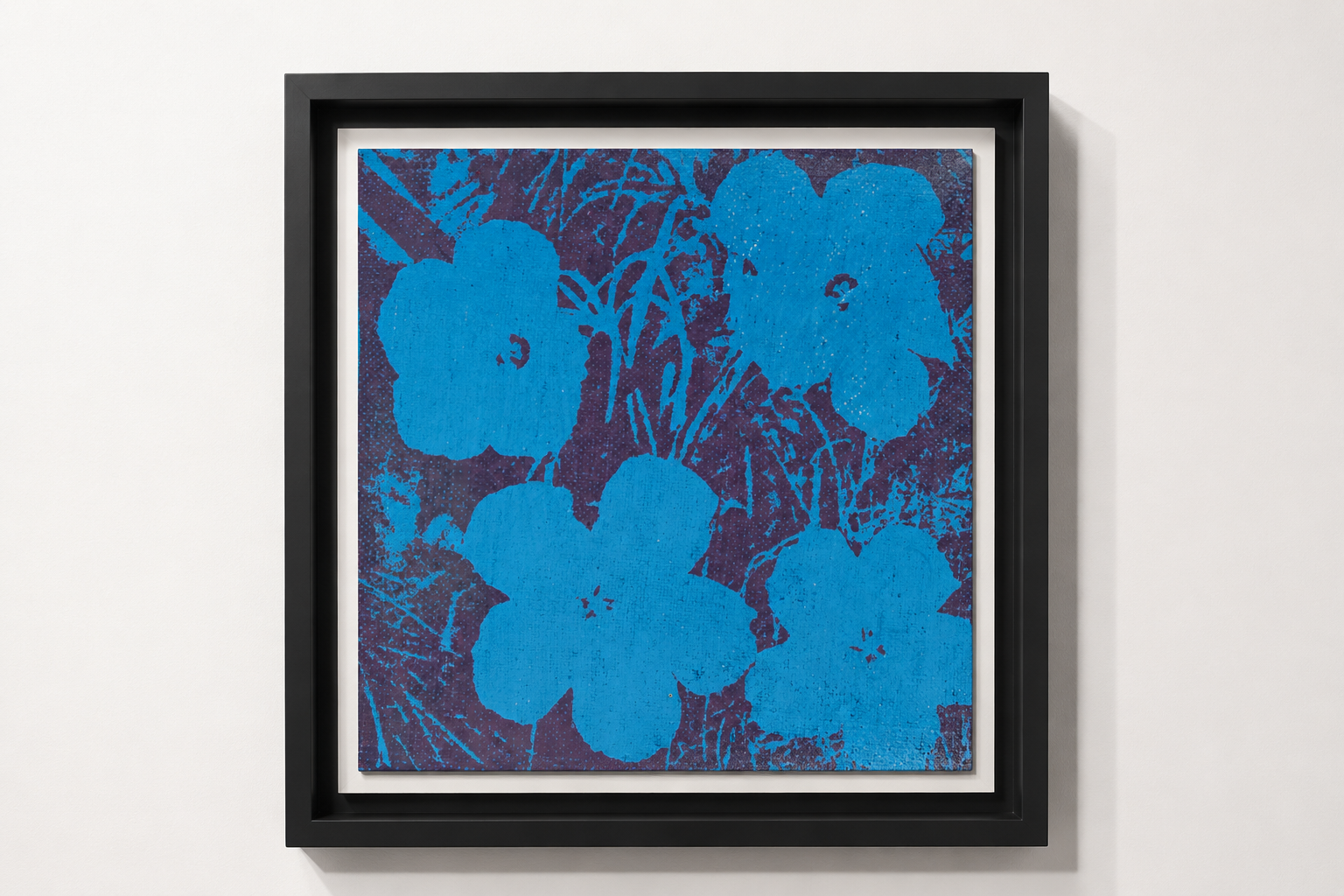 Andy Warhol - Flowers (Blue), 1965, Acrylic and silkscreen ink on linen