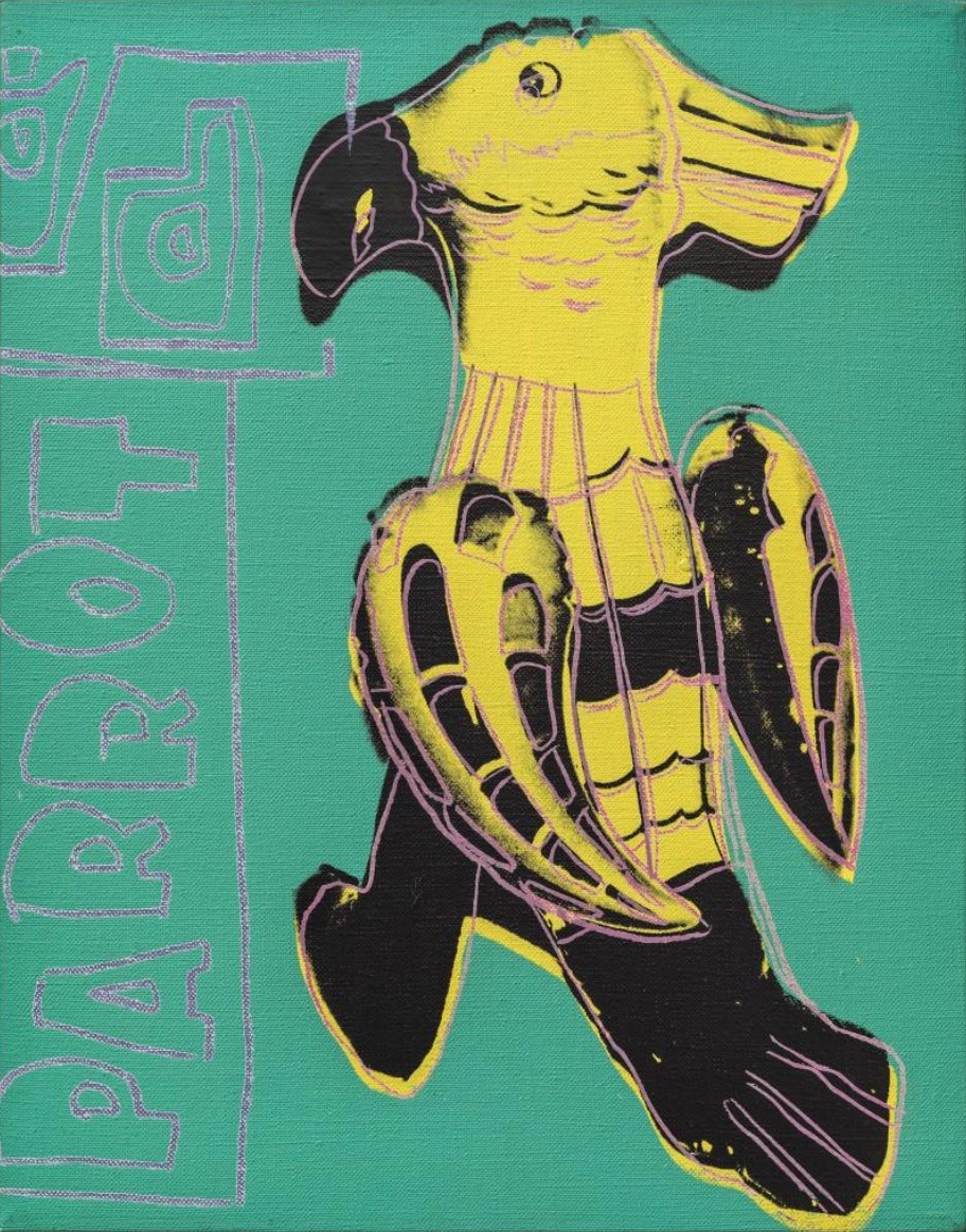 Parrot from Toy… — Andy Warhol · Toy Paintings | Guy Hepner