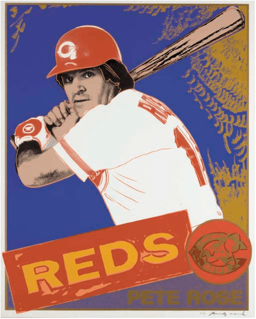 Andy Warhol - Pete Rose F.S. IIB 360B, 1985, Screen print on Lenox Museum Board