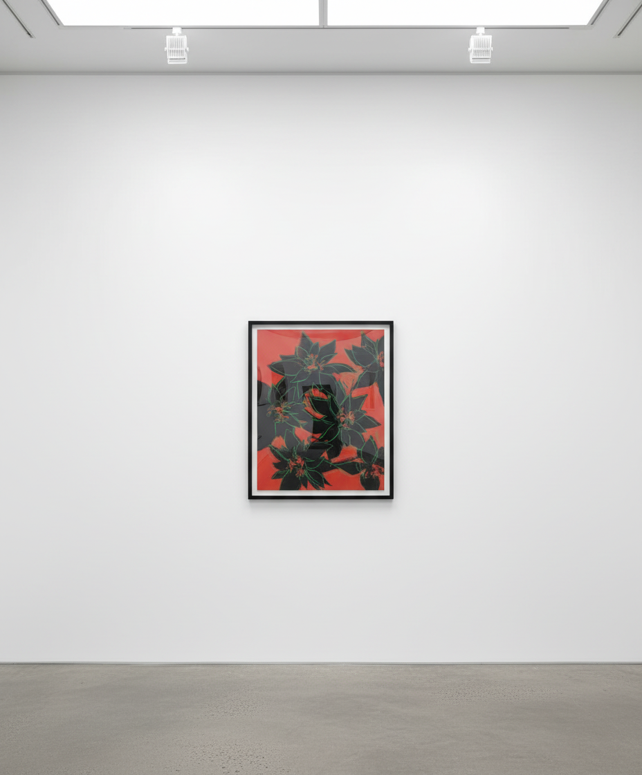 Andy Warhol - Poinsettia, 1982, Silkscreen on canvas