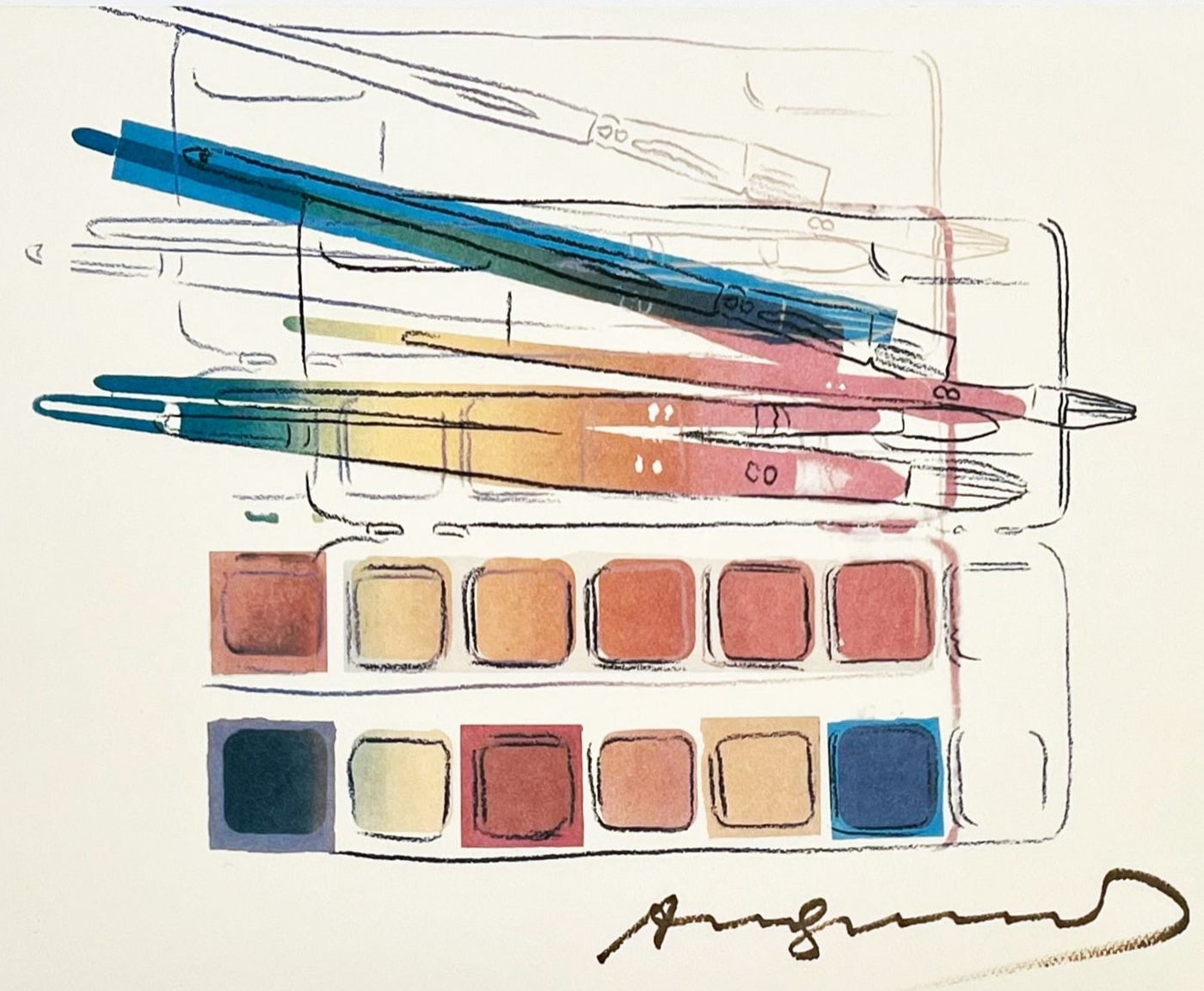 Andy Warhol - Watercolor Paint Kit With Brushes F.S. II 288 — view 3