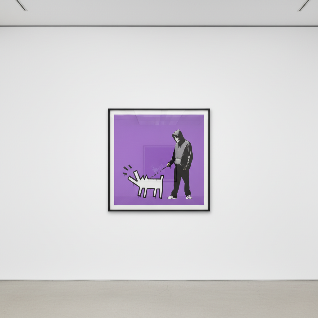 Banksy Choose Your Weapon Bright Purple