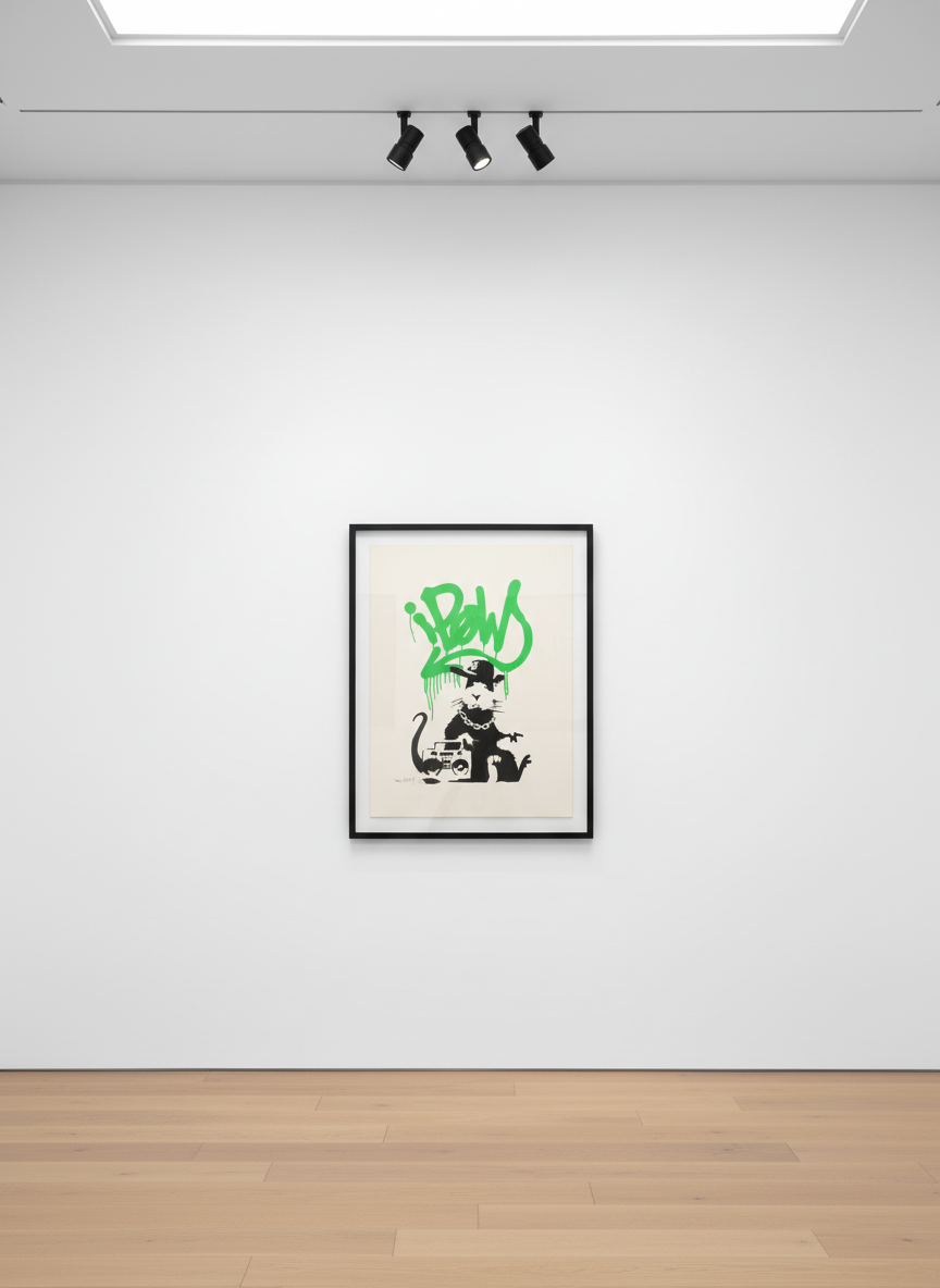 Gangsta Rat (Green) (Signed) — Banksy | Guy Hepner
