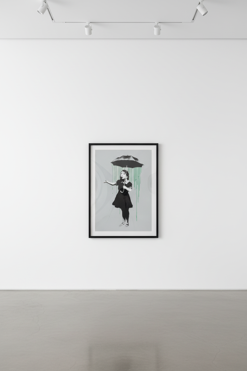 Banksy — NOLA Umbrella Girl Green Rain
