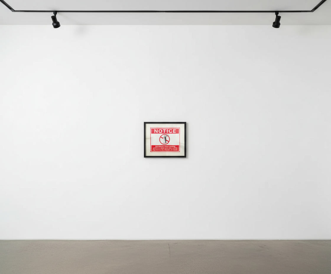 Banksy - Notice, 2010, Offset lithograph sticker