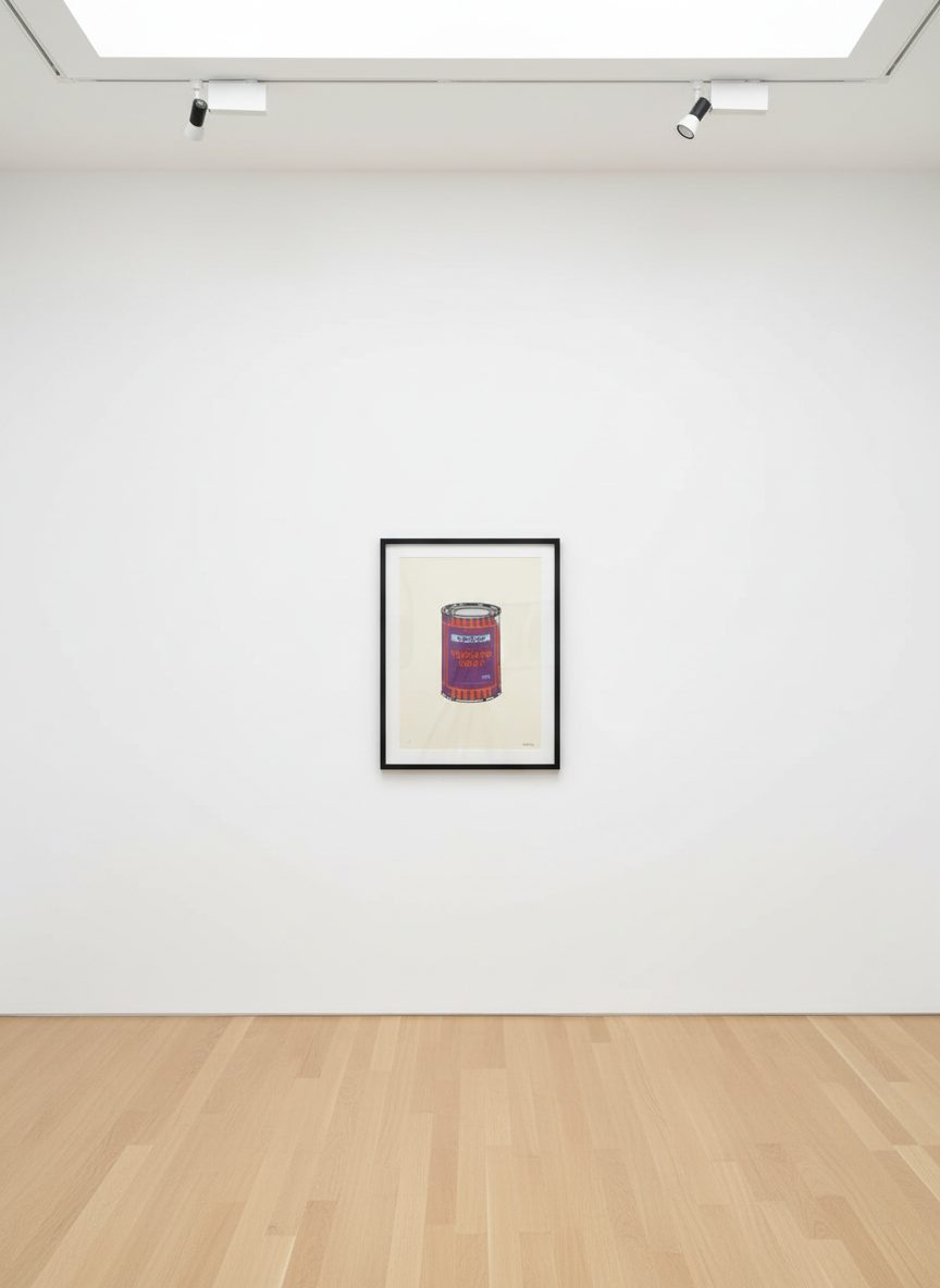 Soup Can (Purple, Orange, Blue) (Signed)