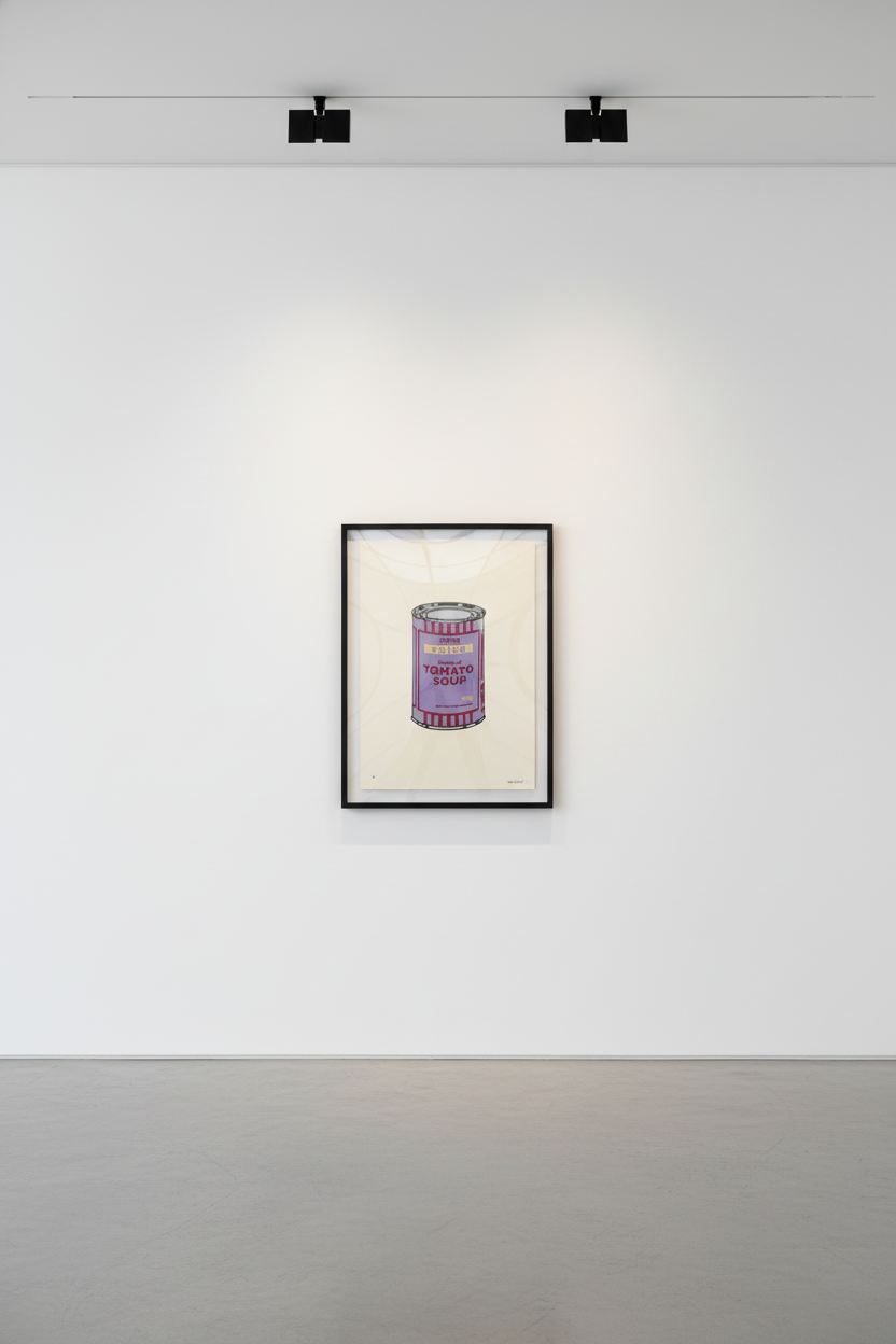 Soup Can (Violet, Cherry, Beige) (Signed)