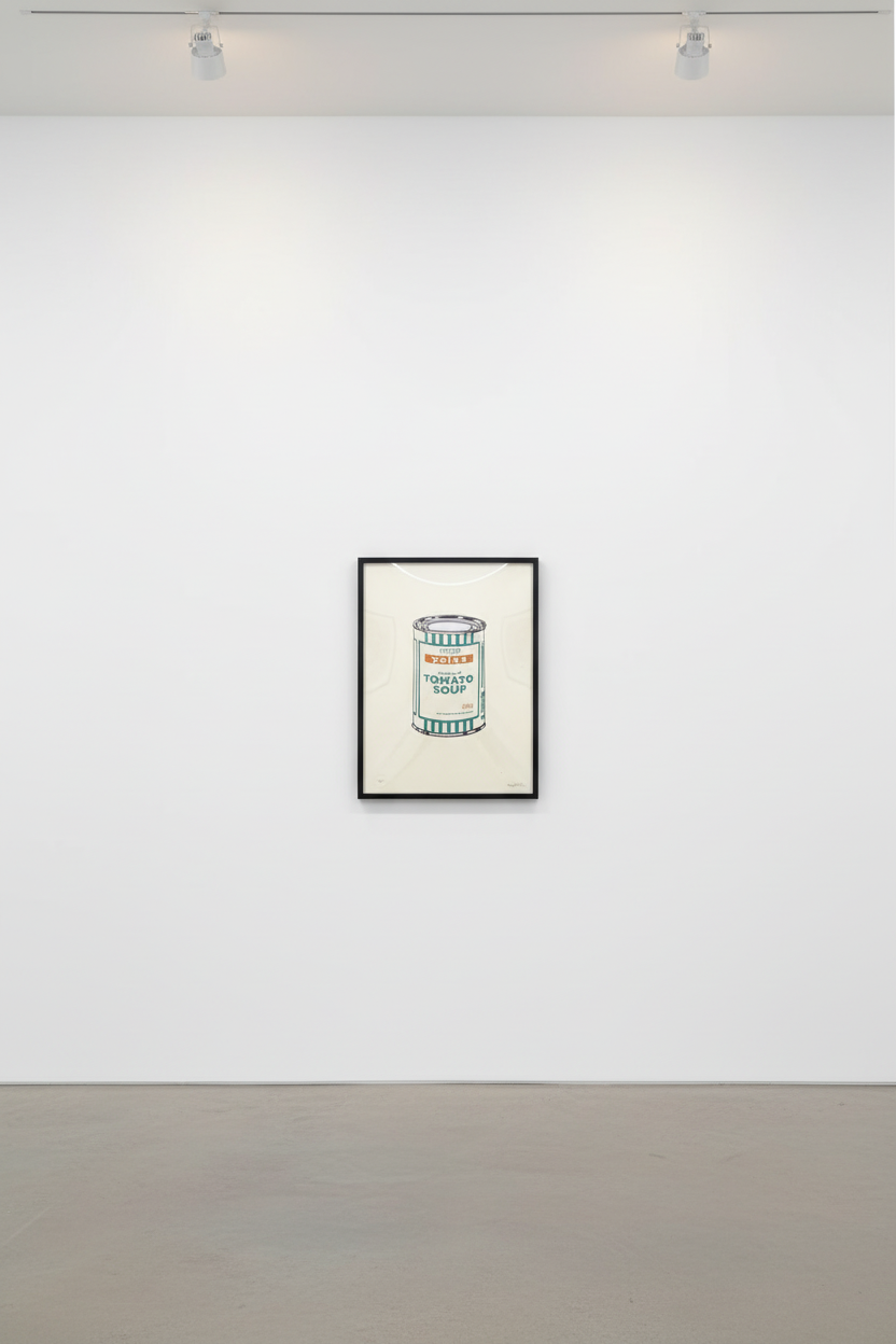 Soup Can (White, Emerald, Tan) (Signed)