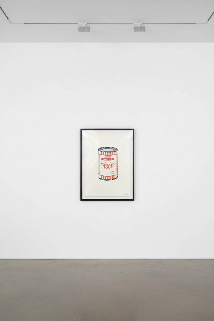 Soup Can (White, Orange, Raspberry) (Signed)