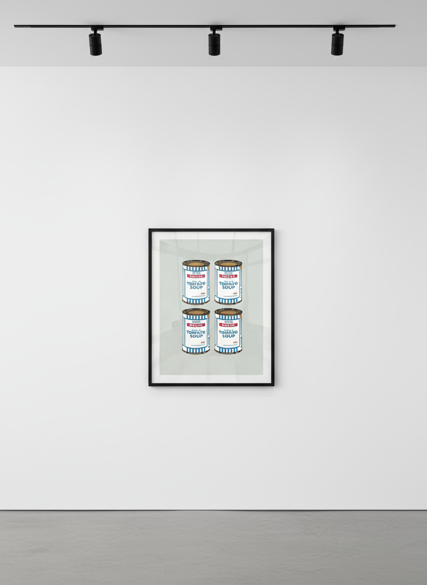 Soup Cans Quad (Grey Paper) (Signed)