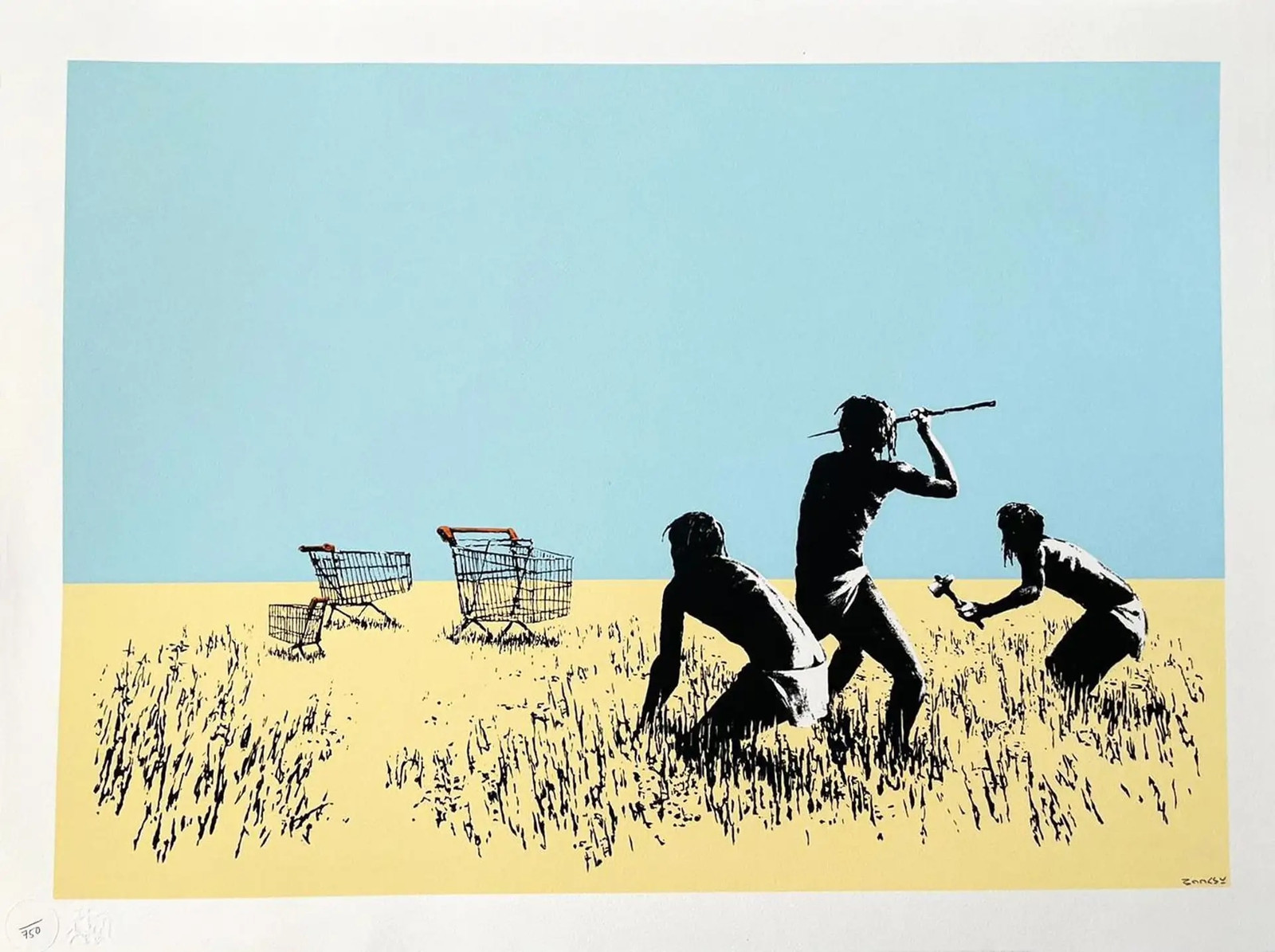 Banksy - Trolley Hunters (Color) (Signed) — view 3