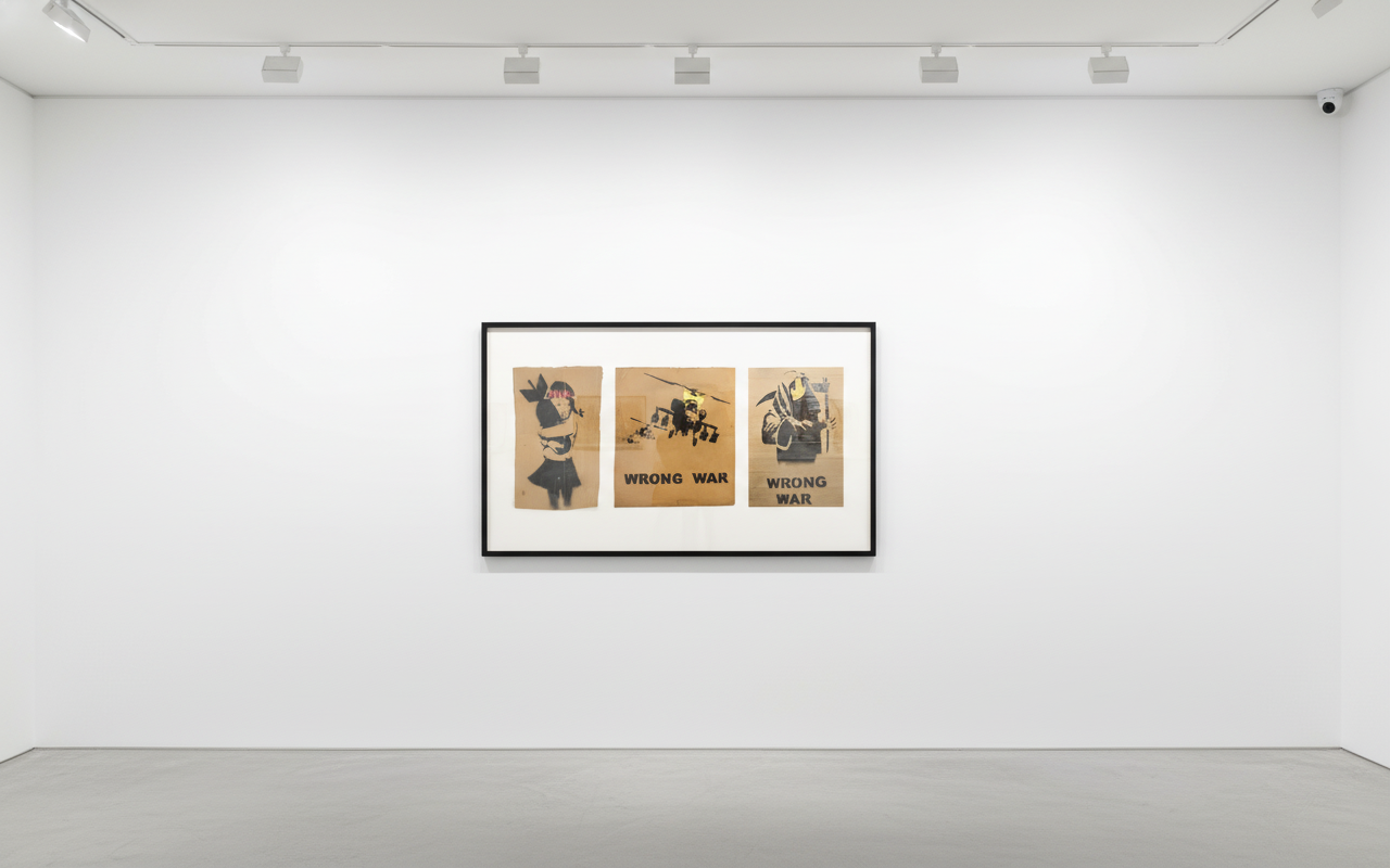 Wrong War Cardboard (Bomb… — Banksy · Bomb Hugger | Guy Hepner