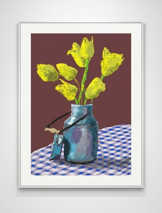 21st April, Yellow Flowers In A Small Milk Churn