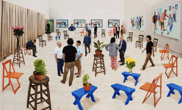 4 Blue Stools