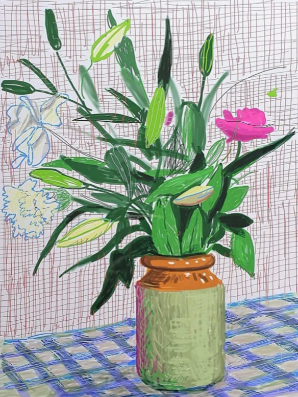David Hockney - Untitled iPad Drawing 516, 2022, 8 colour inkjet print on cotton-fibre archival paper
