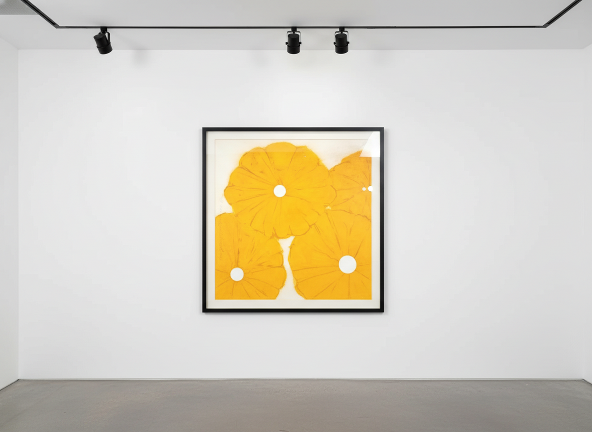 Four Yellow Poppies April 24 — Donald Sultan, 2024