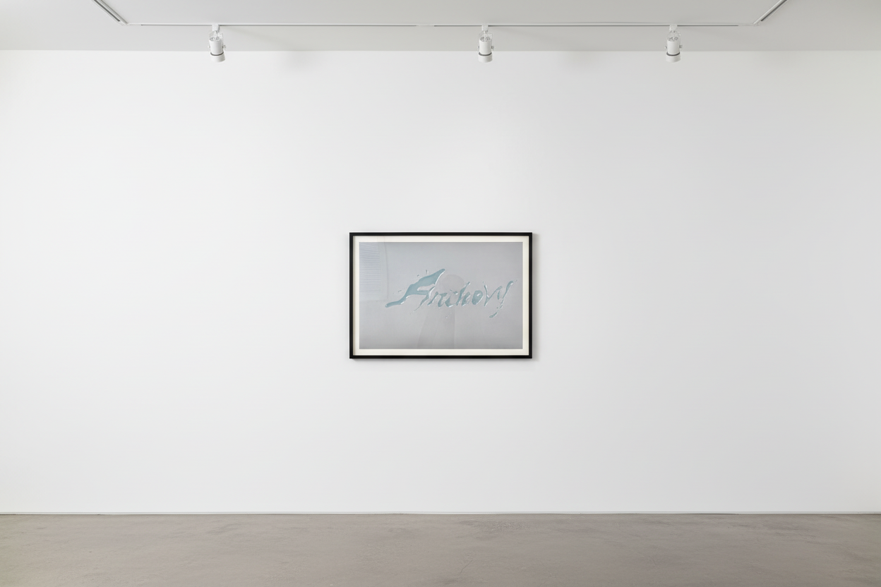 Ed Ruscha, Anchovy — word print with the single word in Ruscha's signature graphic typography