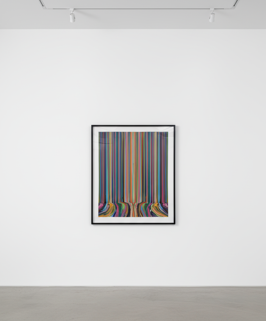 Ian Davenport - Center, 2022, Screenprint on 410gsm Somerset Satin Radiant White paper