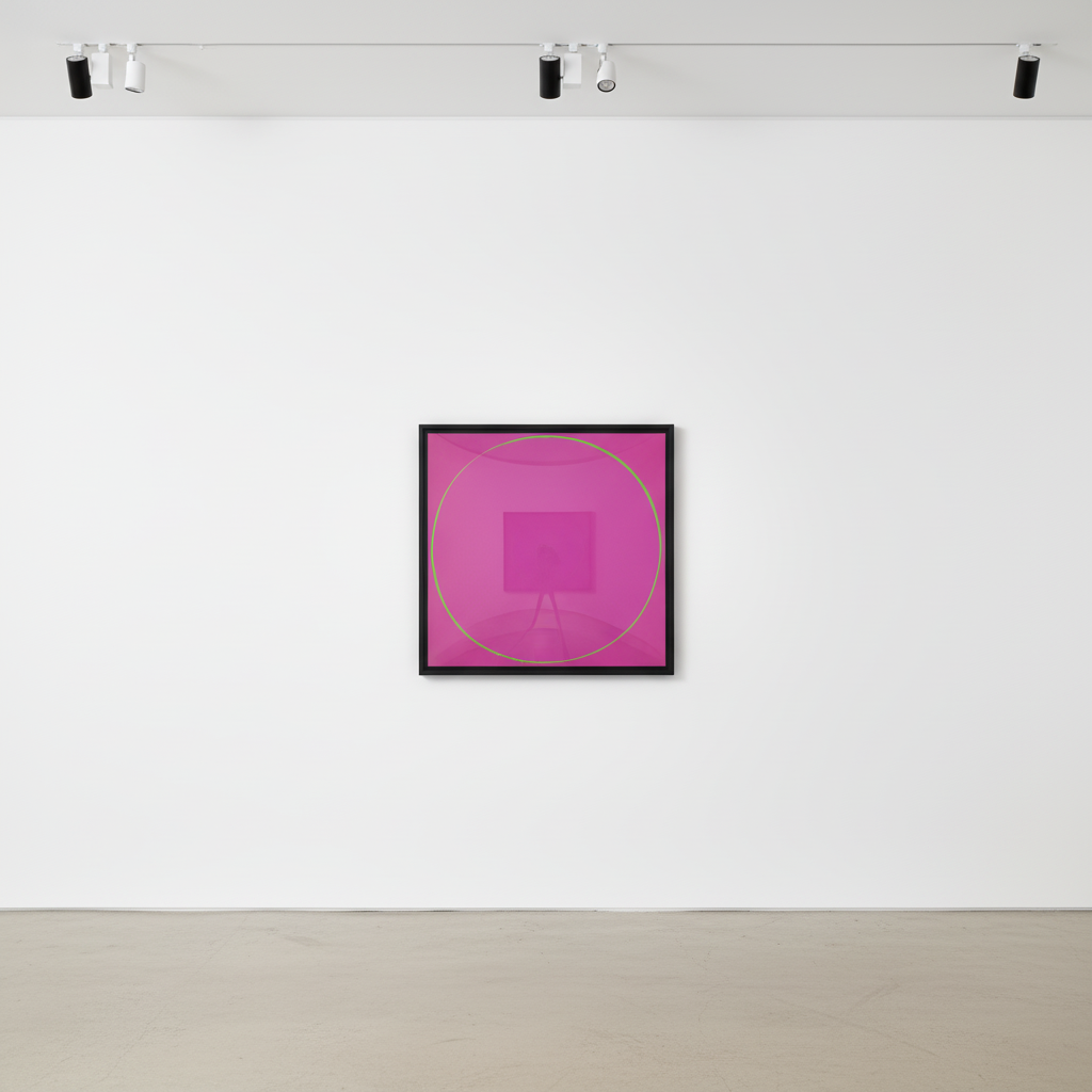 Untitled Circle Painting: Magenta/Green/Magenta