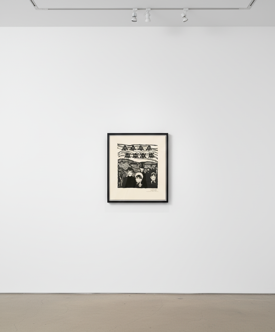Invader - Invaded Hypnosis, 2011, Woodcut