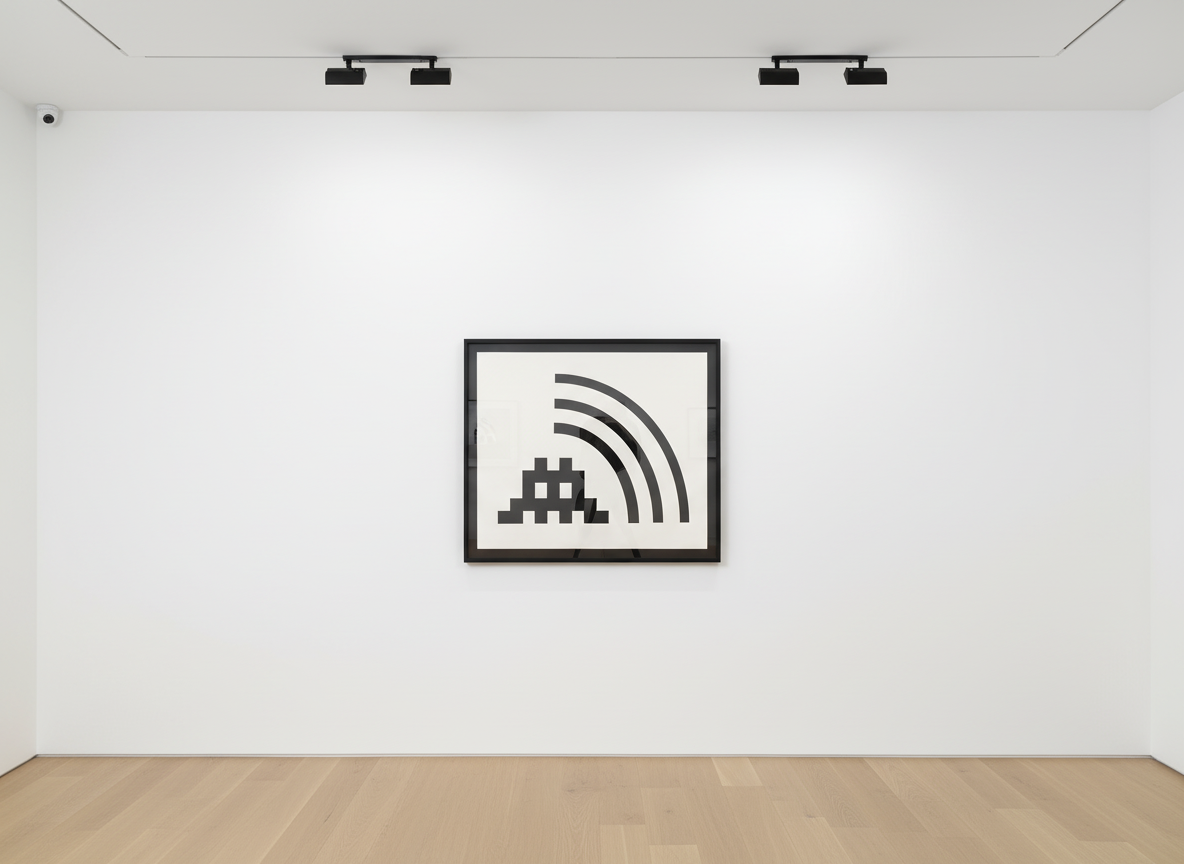Invader - Space Vibes (Black), 2009, Screenprint on Paper