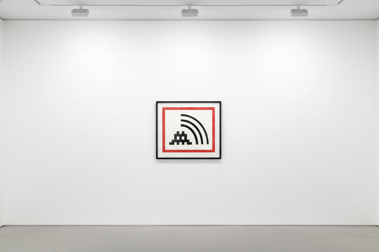 Invader - Space Vibes Red, 2009, Screen print