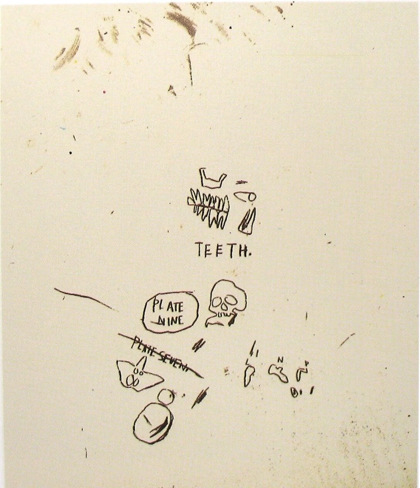 Jean-Michel Basquiat — Teeth Plate Nine