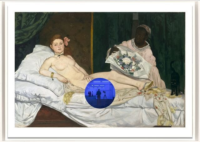 Gazing Ball (Manet Olympia)