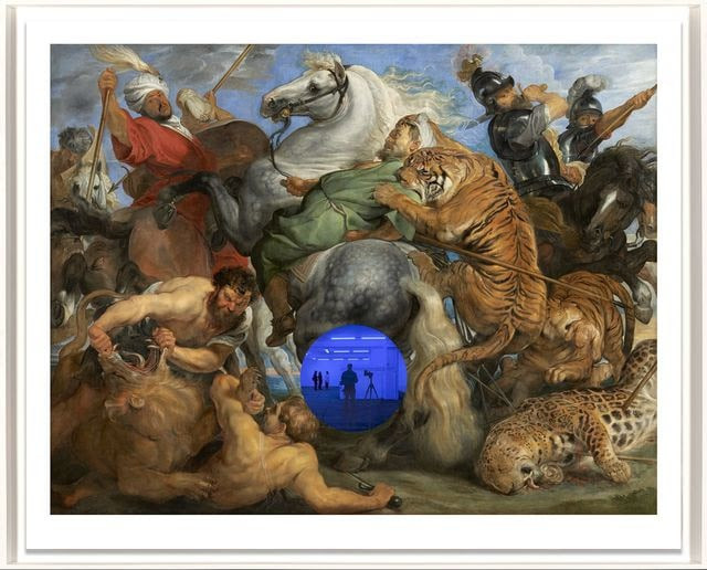 Gazing Ball (Rubens Tiger Hunt)