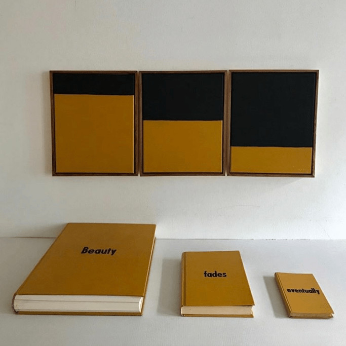 Johan Deckmann - Beauty Fades Eventually, 2019, Acrylic paint on repurposed book