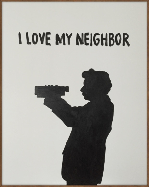 Johan Deckmann - I Love My Neighbor, 2016, Acrylic on canvas