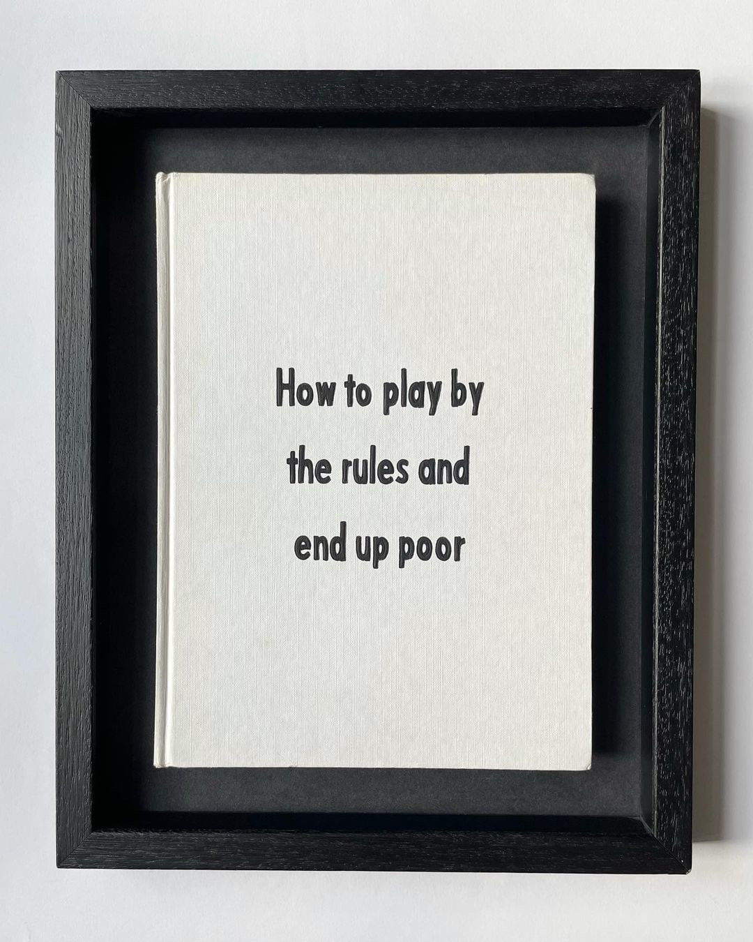 Johan Deckmann - Play By The Rules, 2021, Acrylic paint on repurposed book