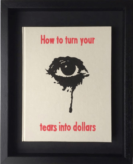 Johan Deckmann - Tears Into Dollars, 2017, Acrylic on book