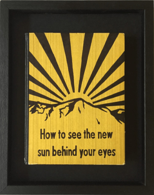 Johan Deckmann - The New Sun, 2016, Acrylic paint on repurposed book, framed or unframed