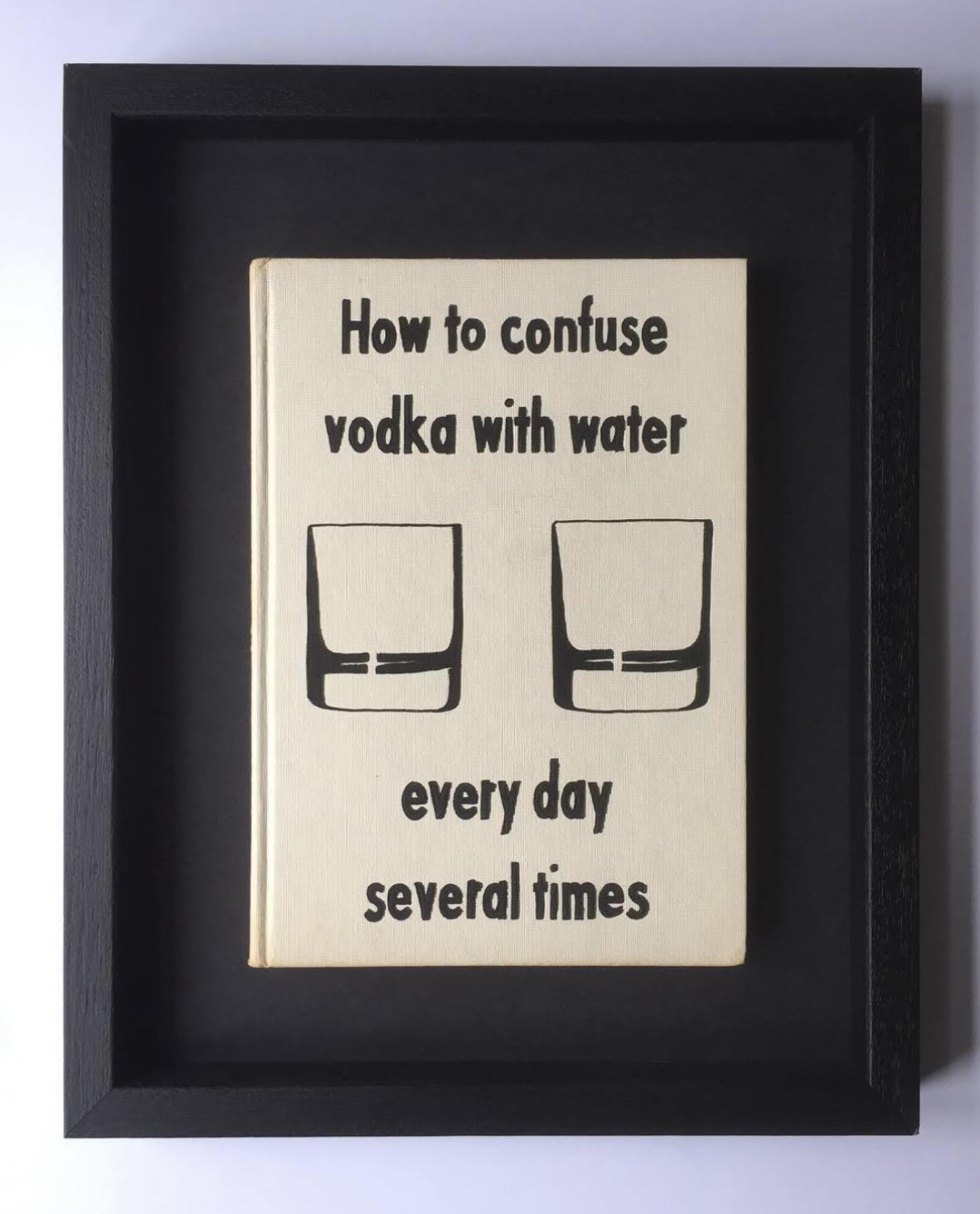Johan Deckmann - Vodka Into Water, 2025, Acrylic on repurposed book
