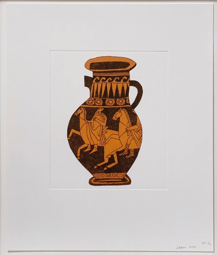 Jonas Wood - 8 Pots (3), 2017, Chin-collé etching on somerset paper