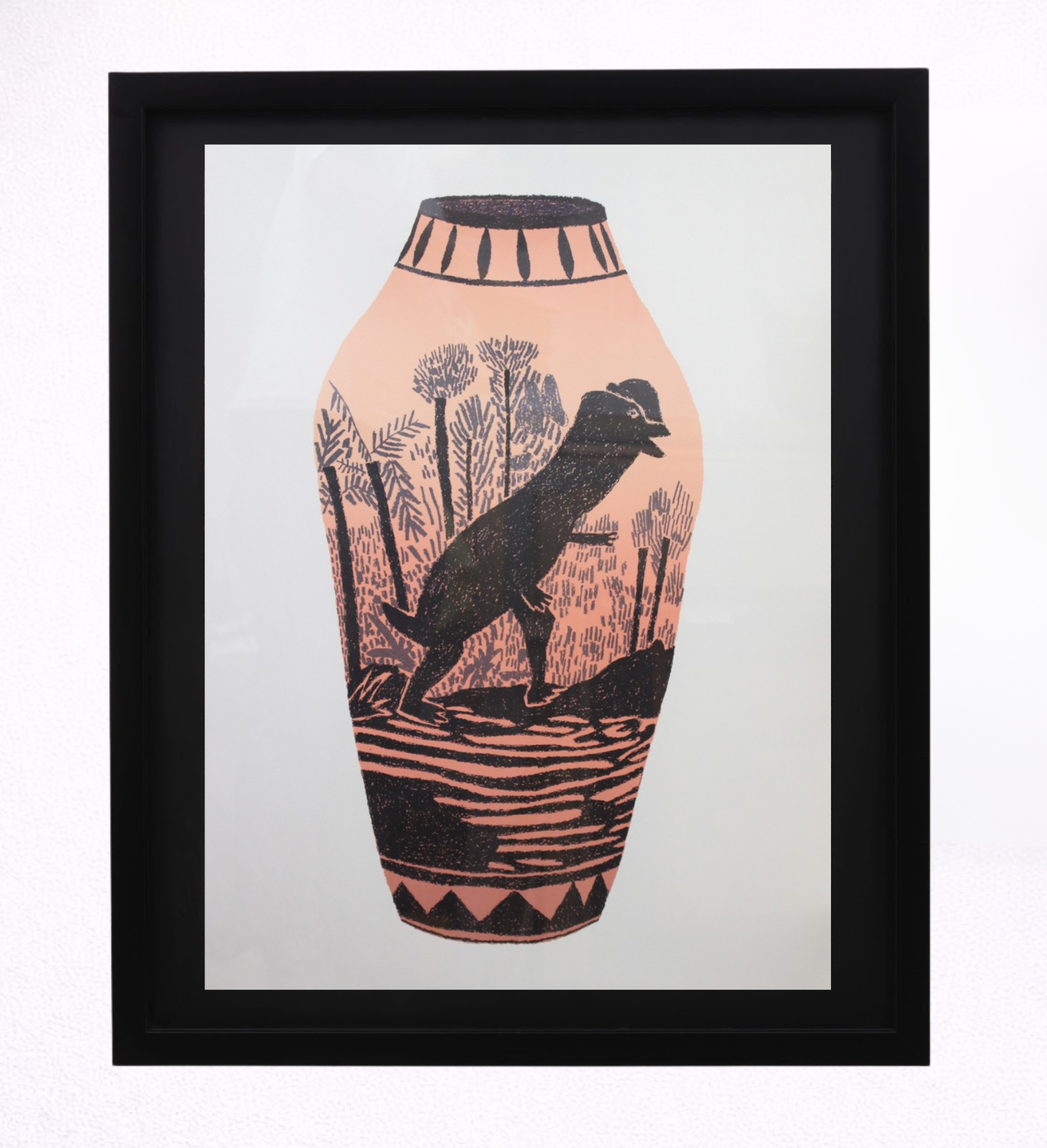 Jonas Wood - Dilophosaurus wetherilli, 2015, Lithograph