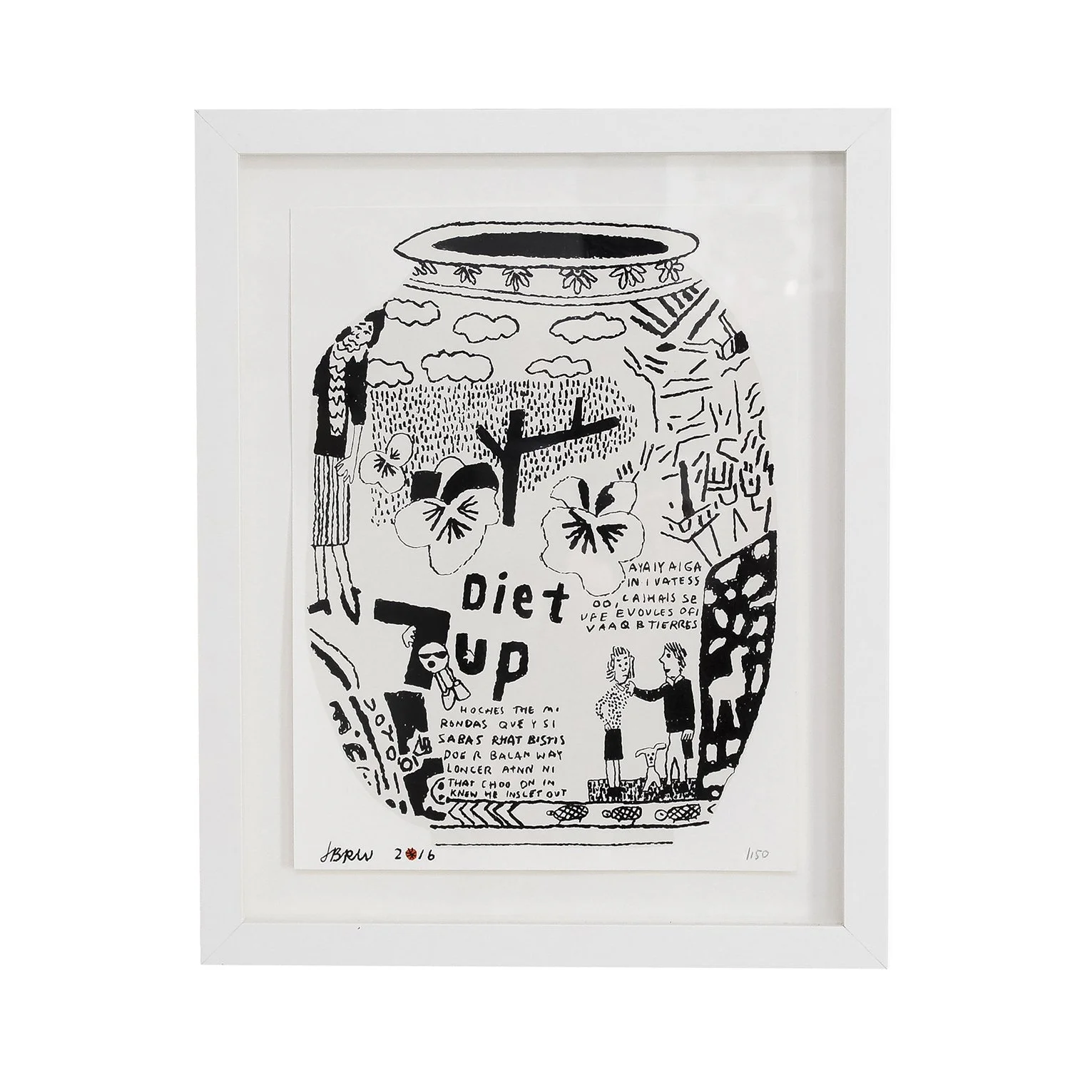 Jonas Wood - Frimkess Pot, 2016, screen print,