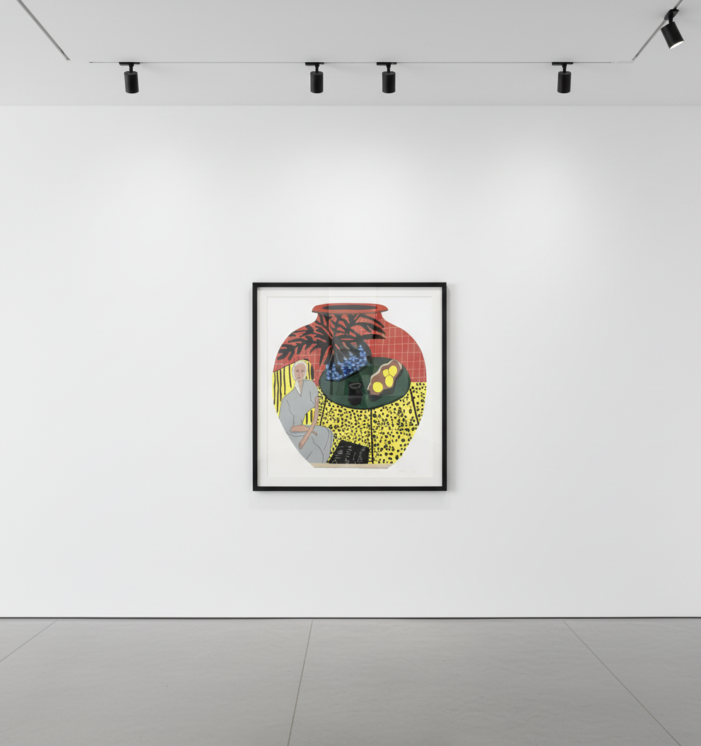 保男アート作品 Untitled (Yellow Orchid Pot) — Jonas Wood | Guy Hepner
