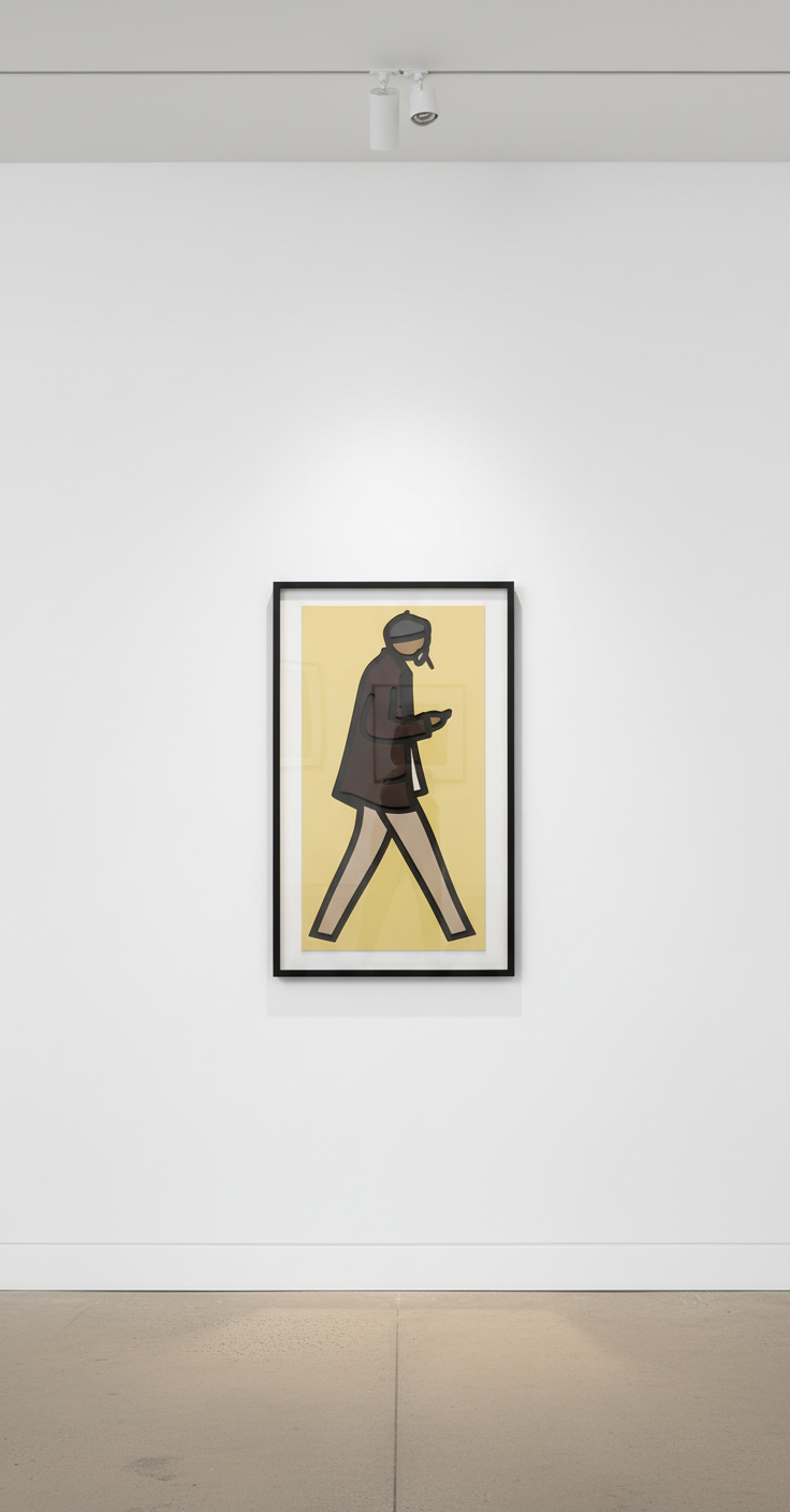 Julian Opie - Beret portrait limited edition print