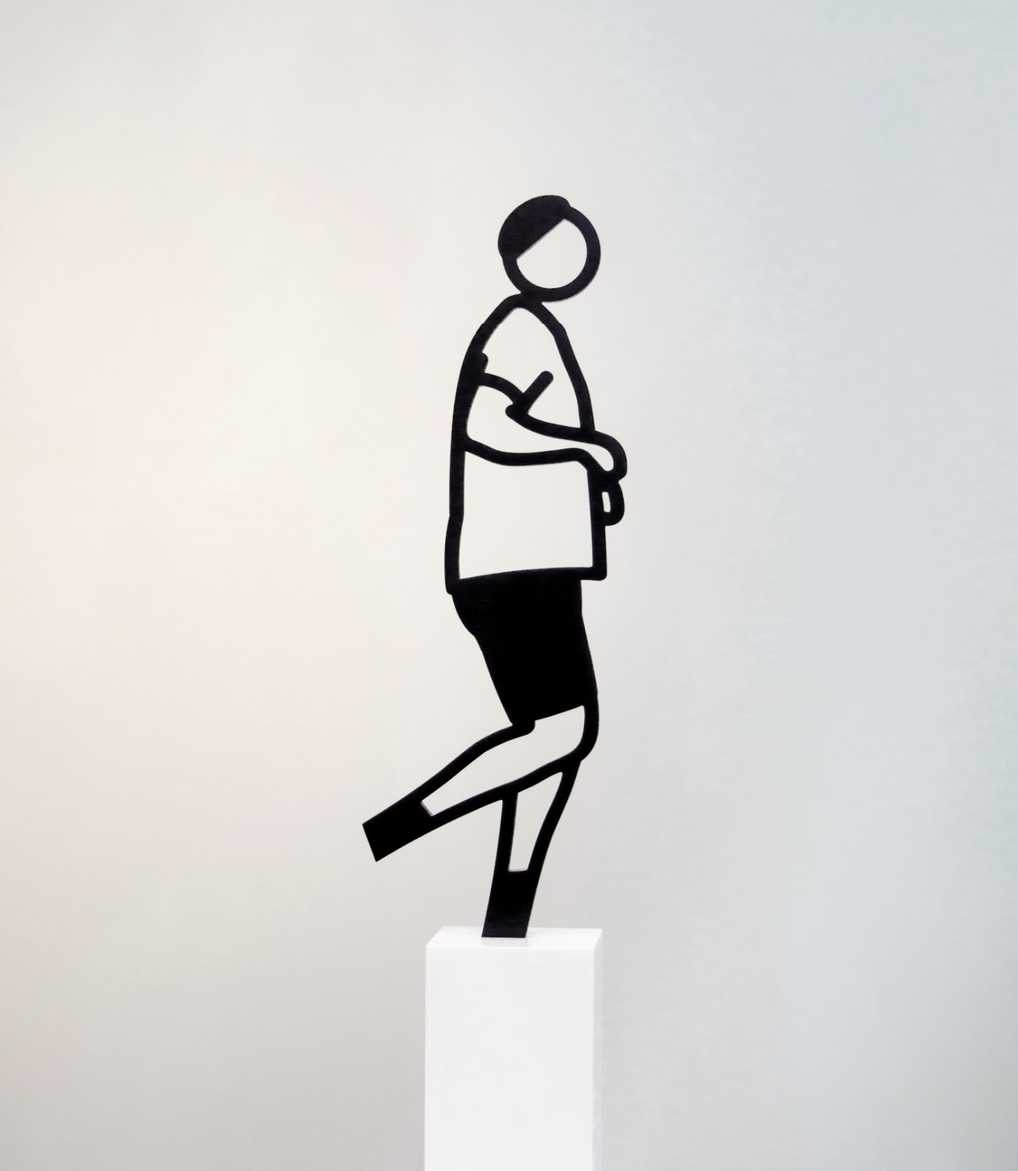 Julian Opie - Running People: Elvis, 2020, Anodised aluminium figure mounted on Corian bases