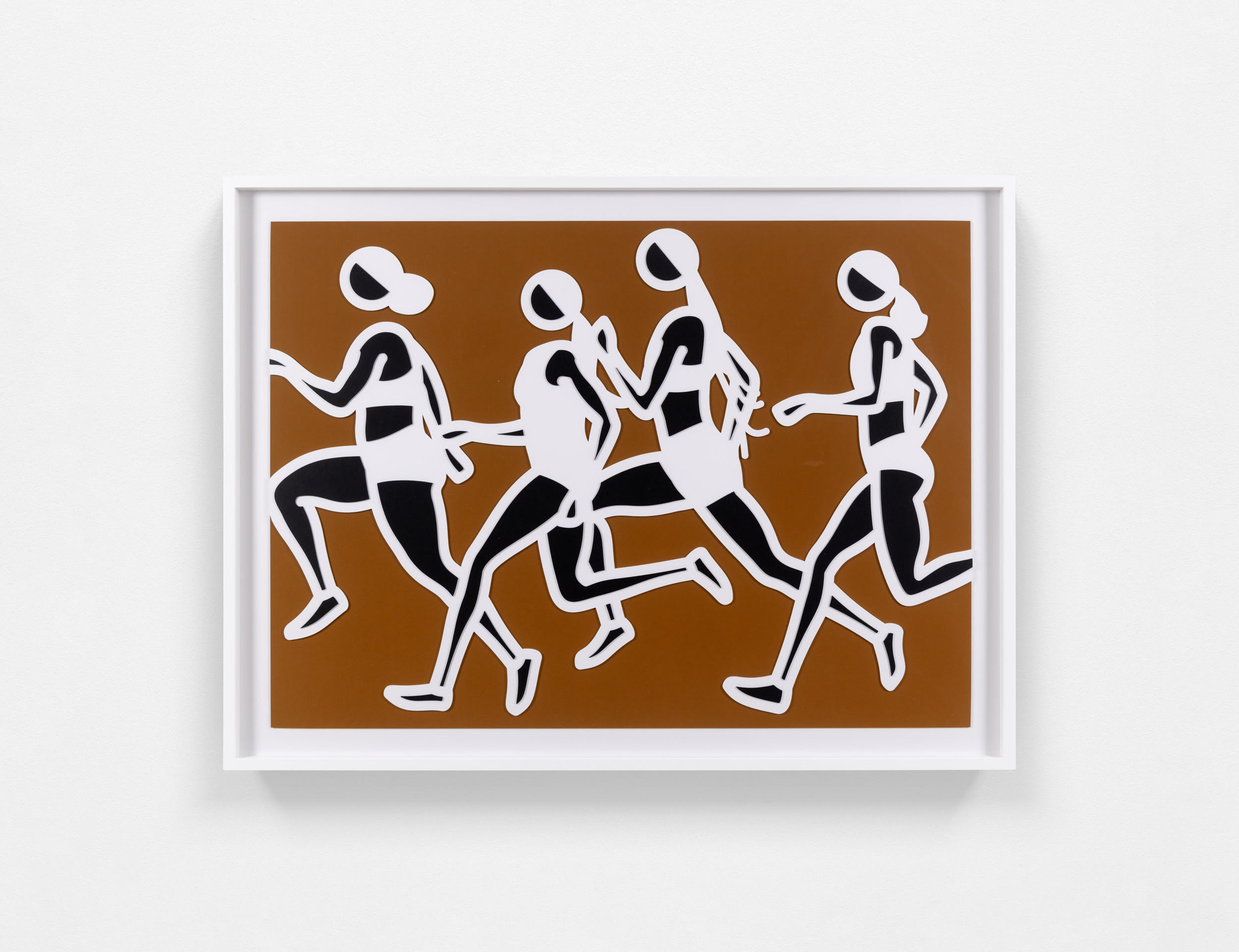 Julian Opie - Sprinters, Paris (Women), 2024, Laser cut museum board relief