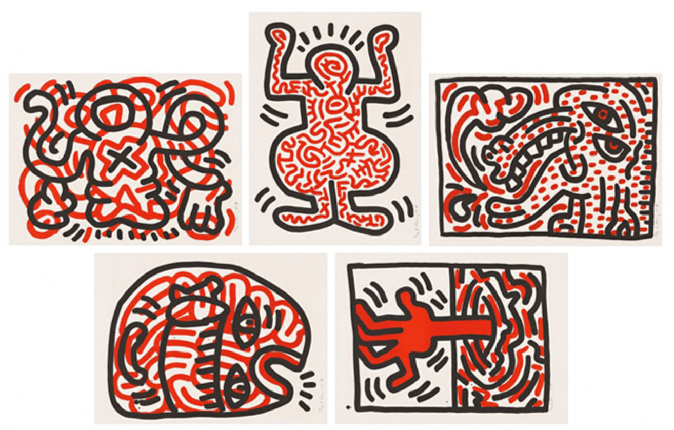 Keith Haring — Ludo 1-5 (Littmann PP. 44 - 47)